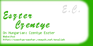 eszter czentye business card